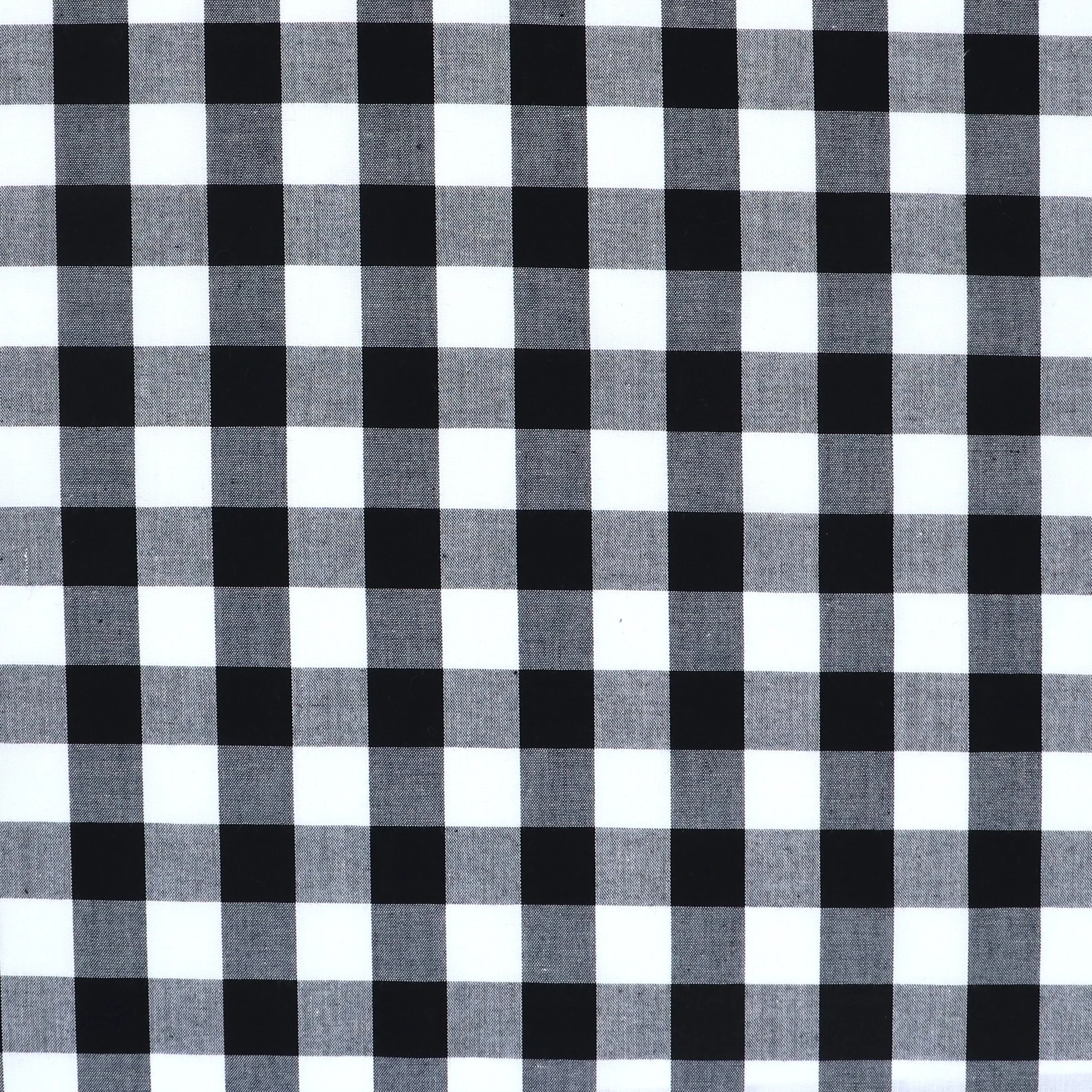 17mm Gingham Yarn Dyed Cotton - Black