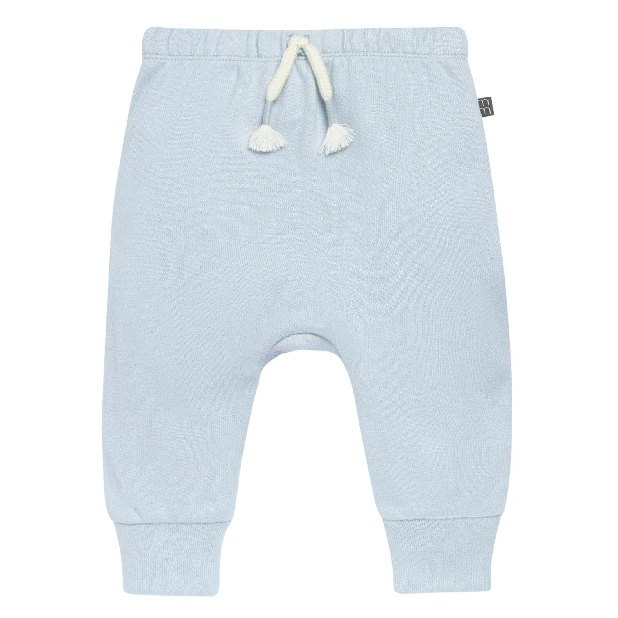 2-Piece Baby Girls Light Blue Hacci Peplum Top and Joggers Set