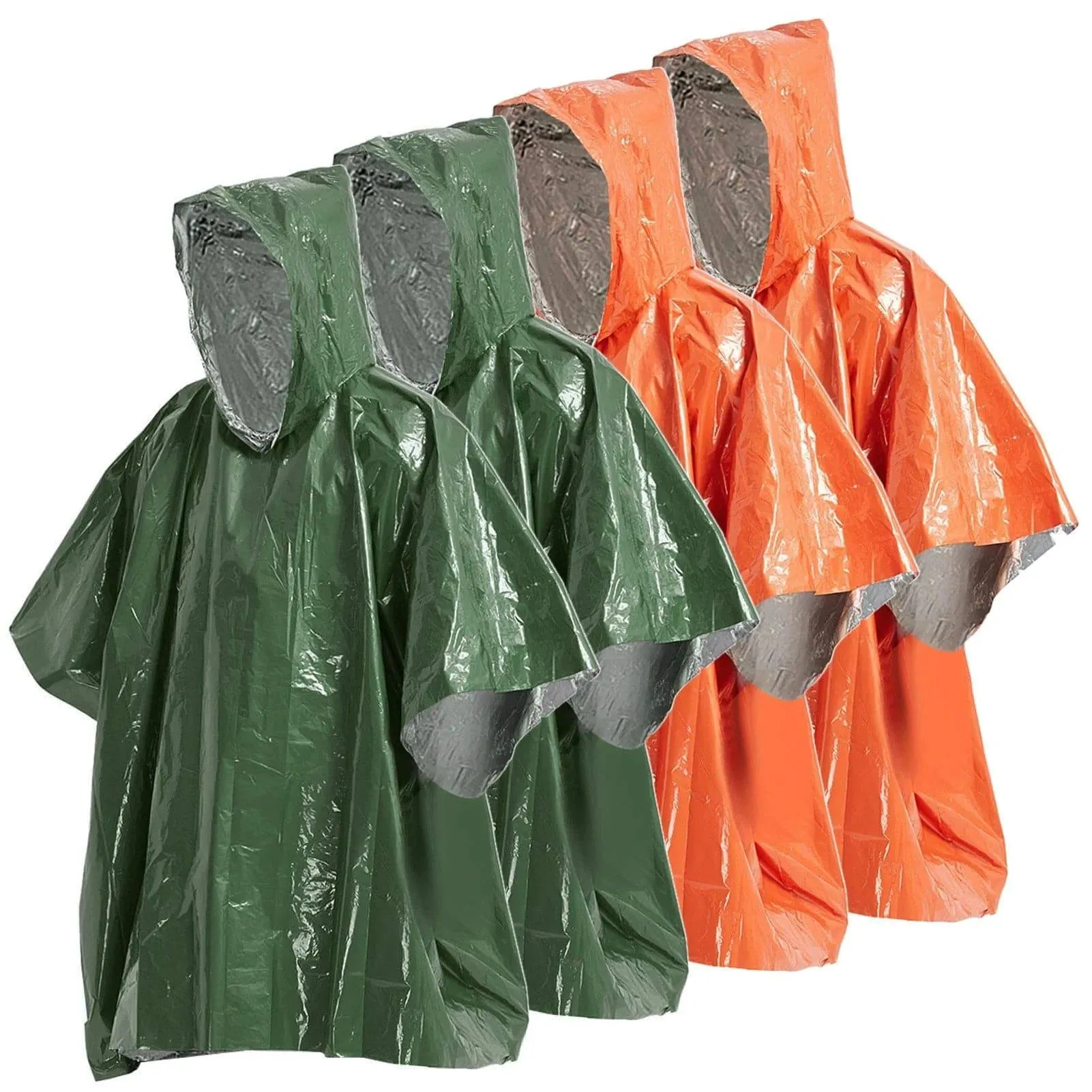 2022 New 4 Pack Emergency Rain Poncho Thermal Blanket Poncho Weather Proof Outdoor Survival Camping Gear Camping Equipment