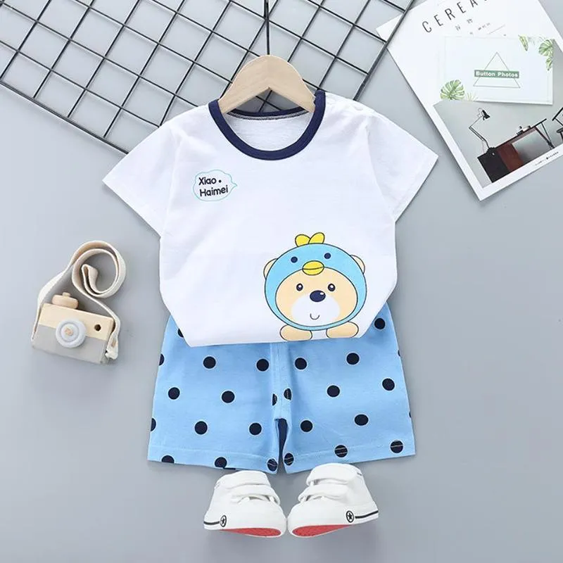 2pcs Cute Prints T-shirt and Pants