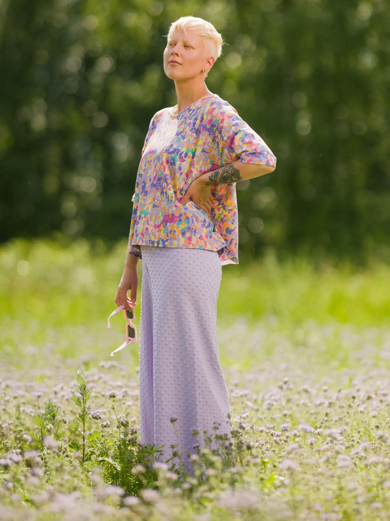 Alex Culottes Lavender Dot