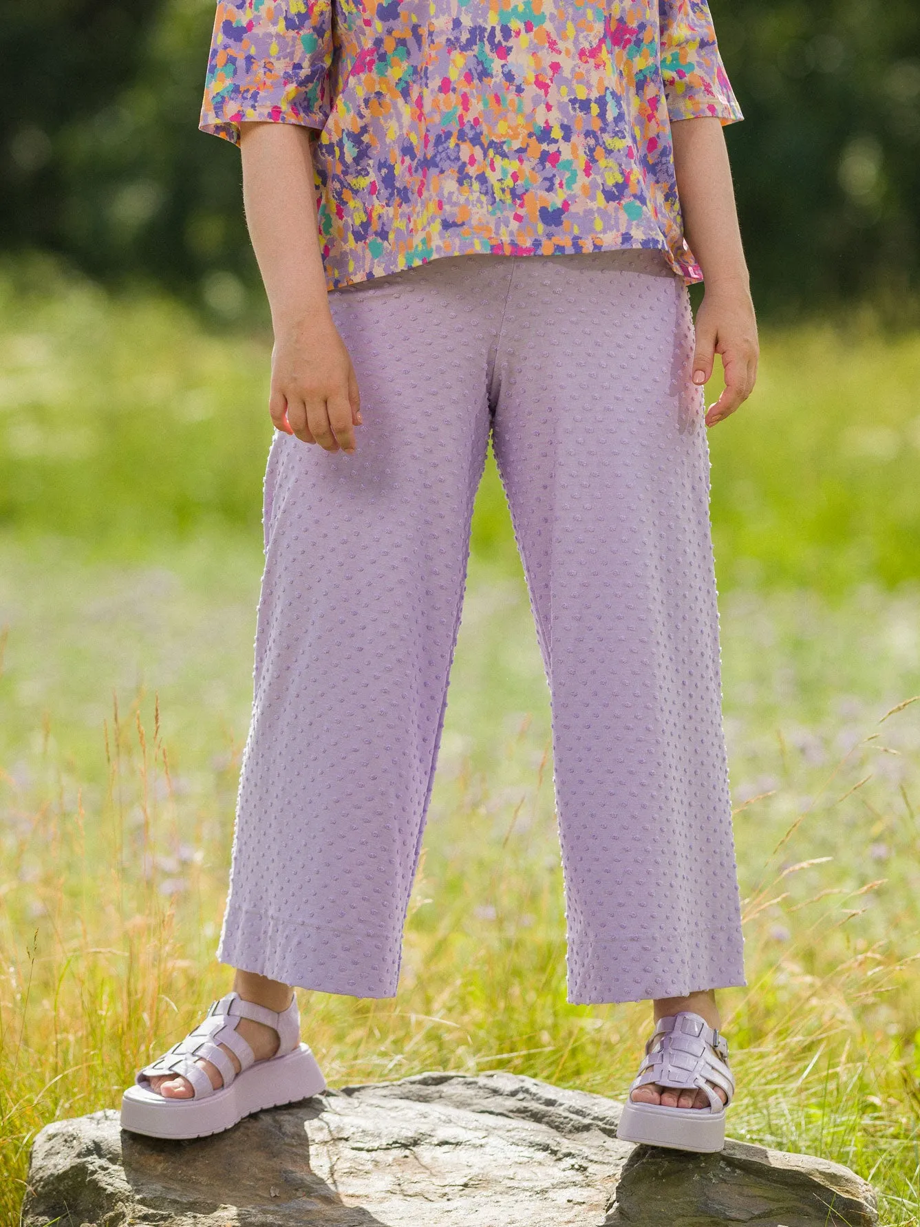 Alex Culottes Lavender Dot