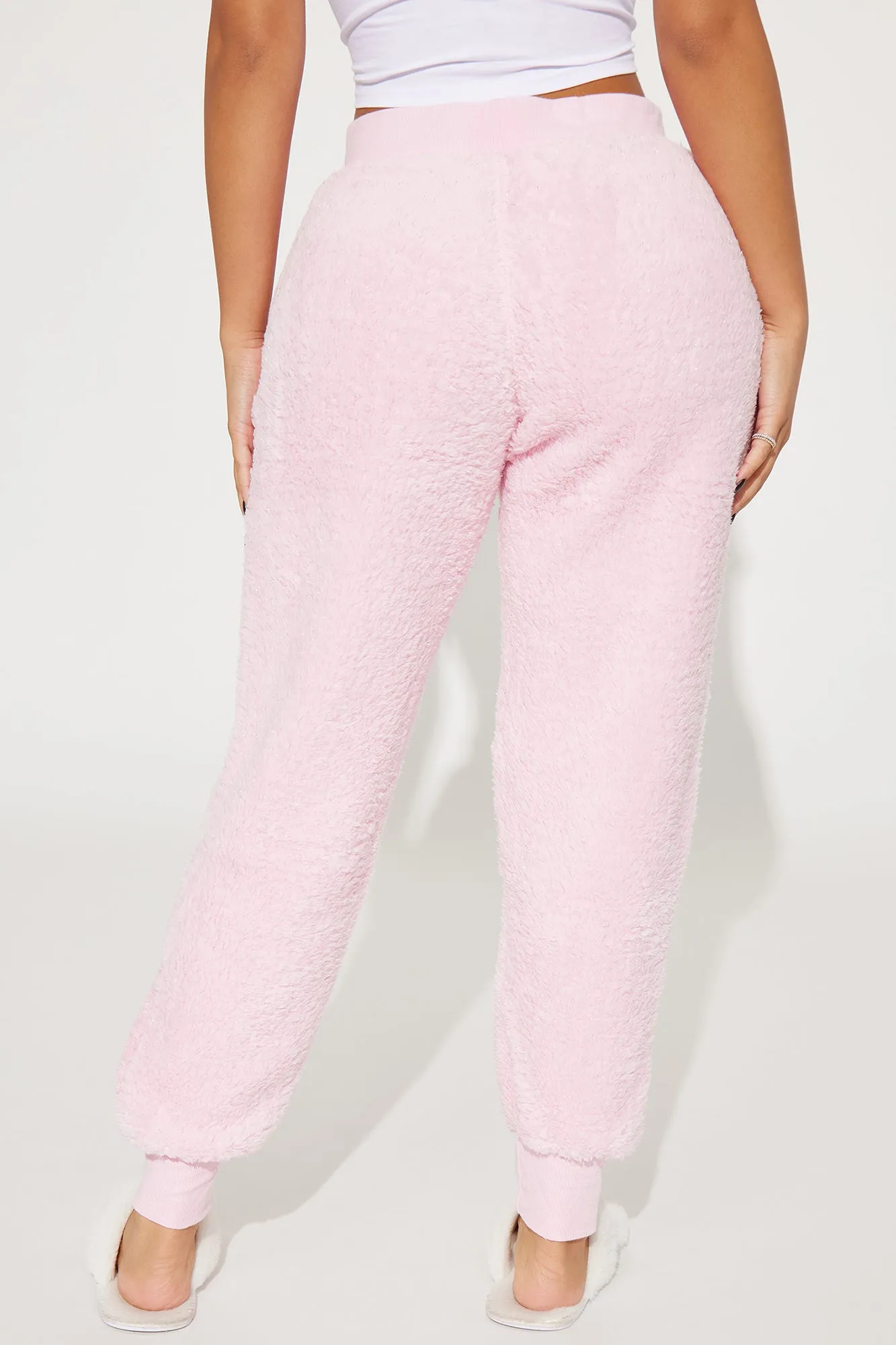 All That Glitters Plush PJ Joggers - Pink