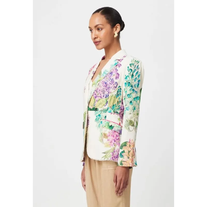 Bahia Stretch Linen Viscose Blazer | Wisteria Alba