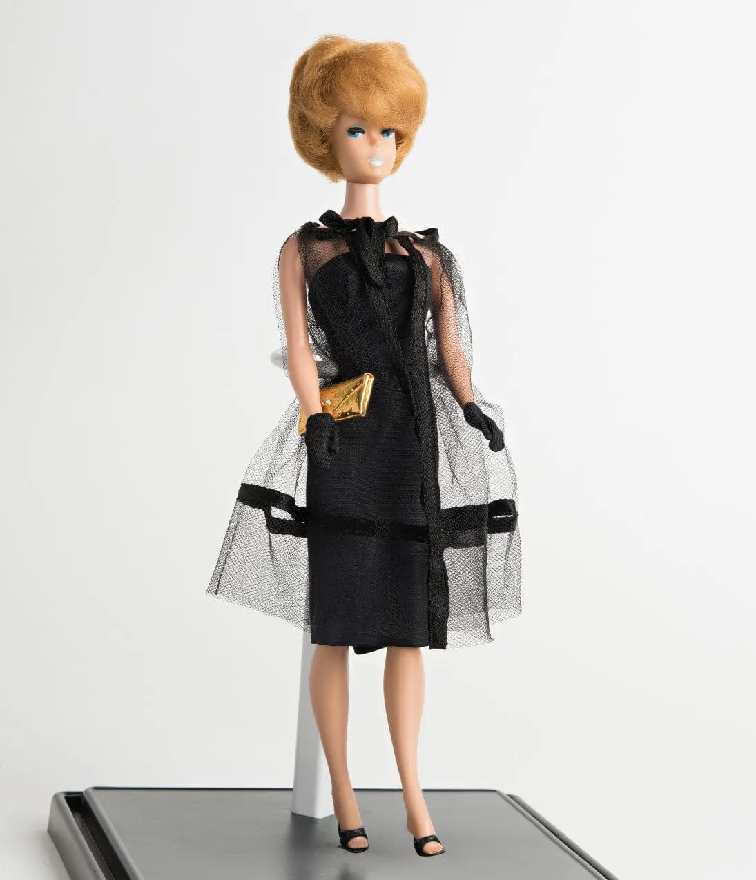 Barbie™ x Unique Vintage Black Magic Sheath Dress & Cape Set