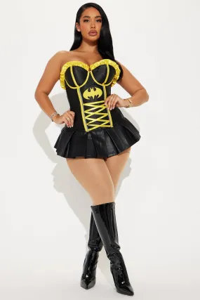 Batgirl Corset Top Costume - Black/Yellow