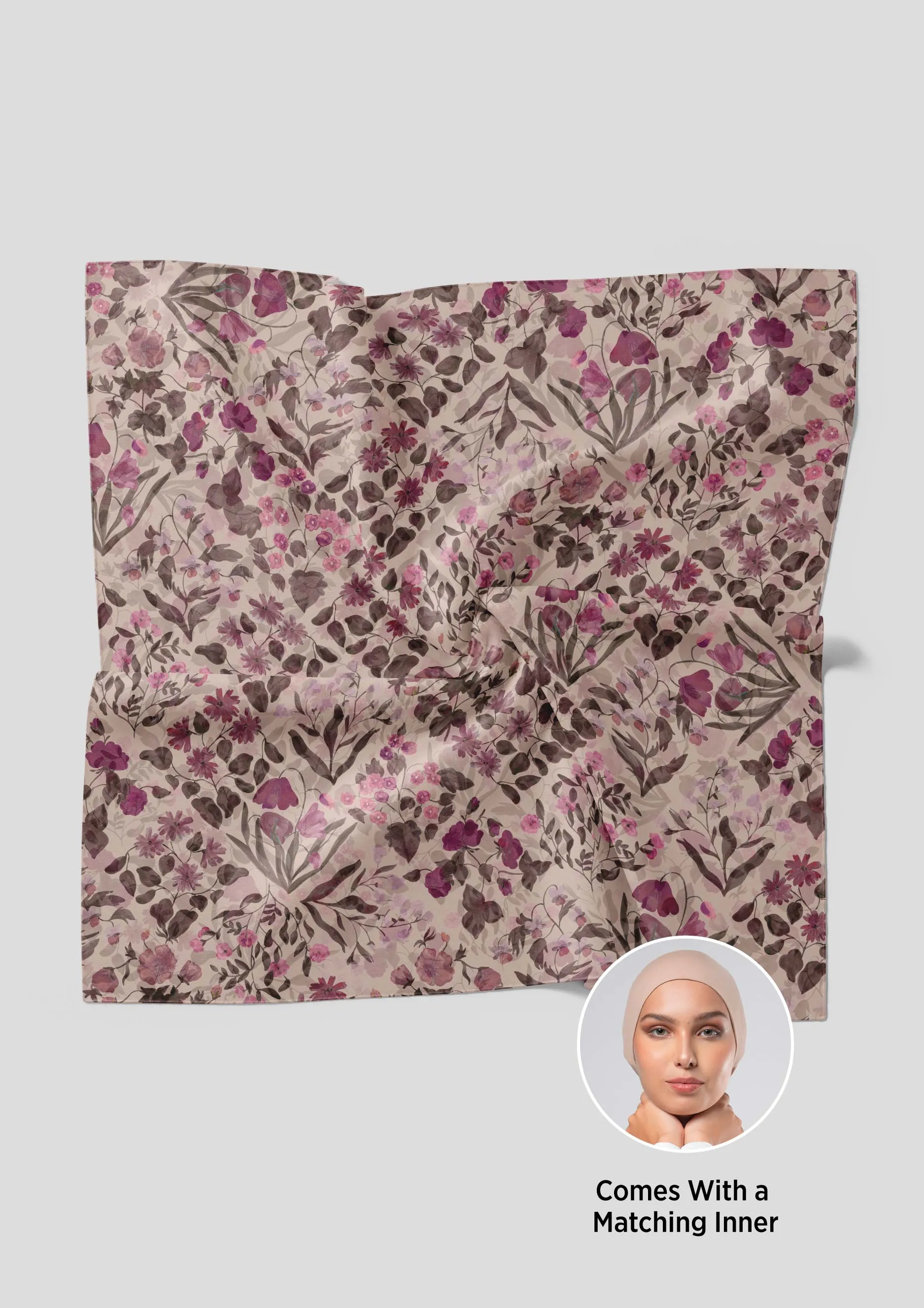 Berry Whisper - Shawl With Inner