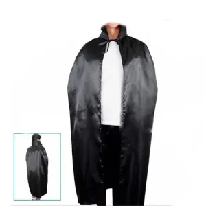 Black Long Cape with Collar