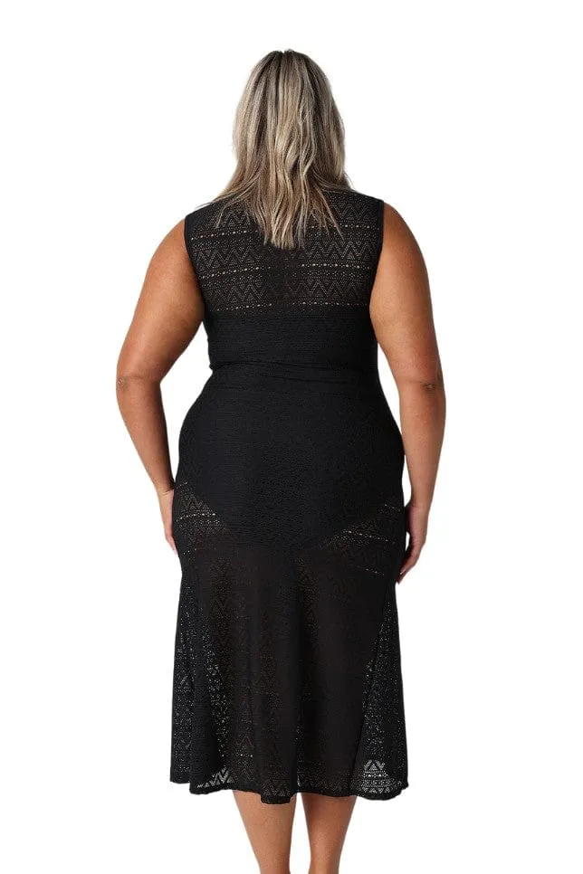 Black Maxi Mesh Dress