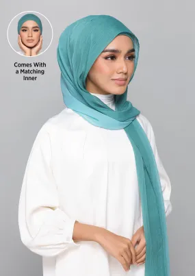 BlueGreen - Shawl With Inner