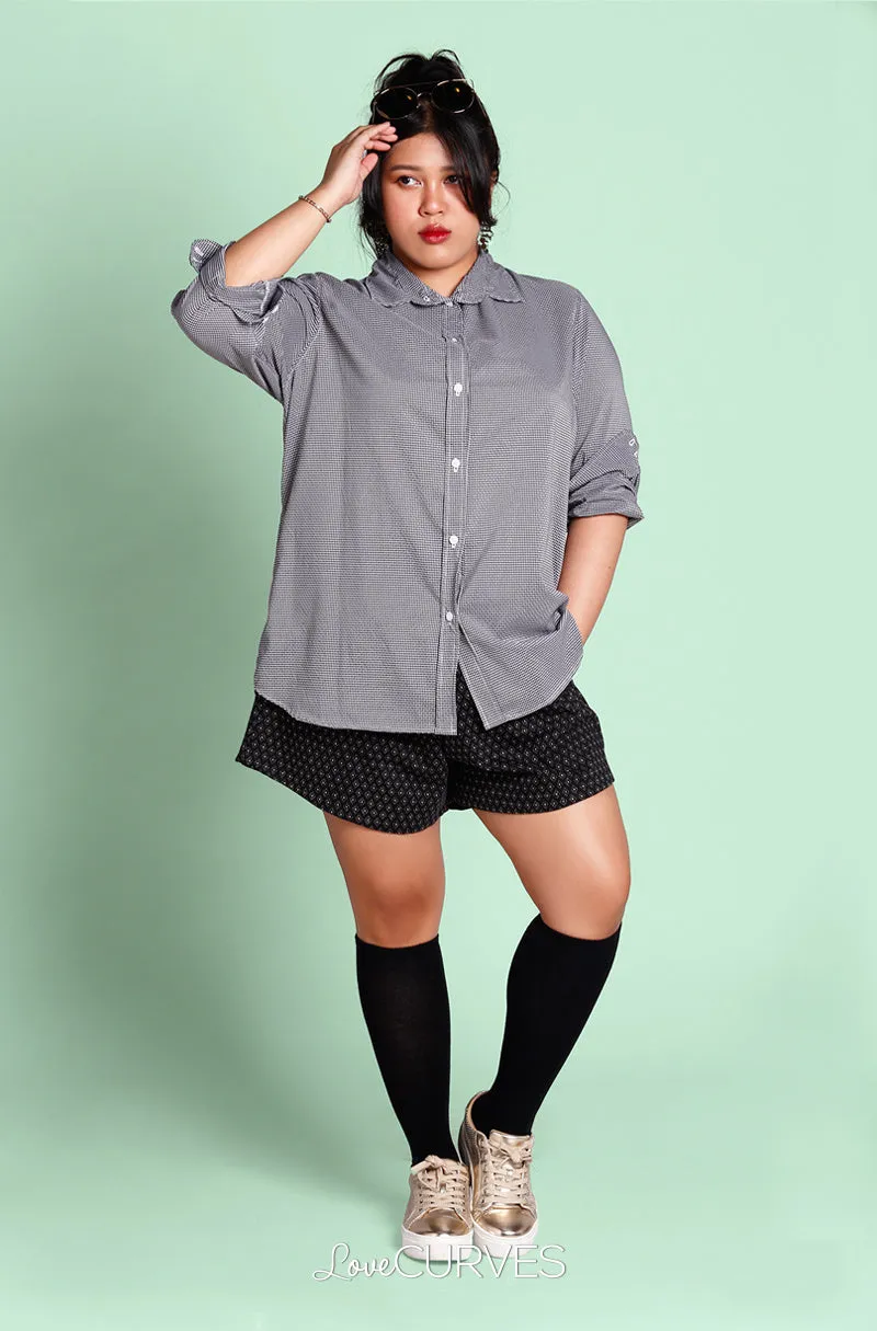 Boyfriend Button Down Shirt - BW Gingham