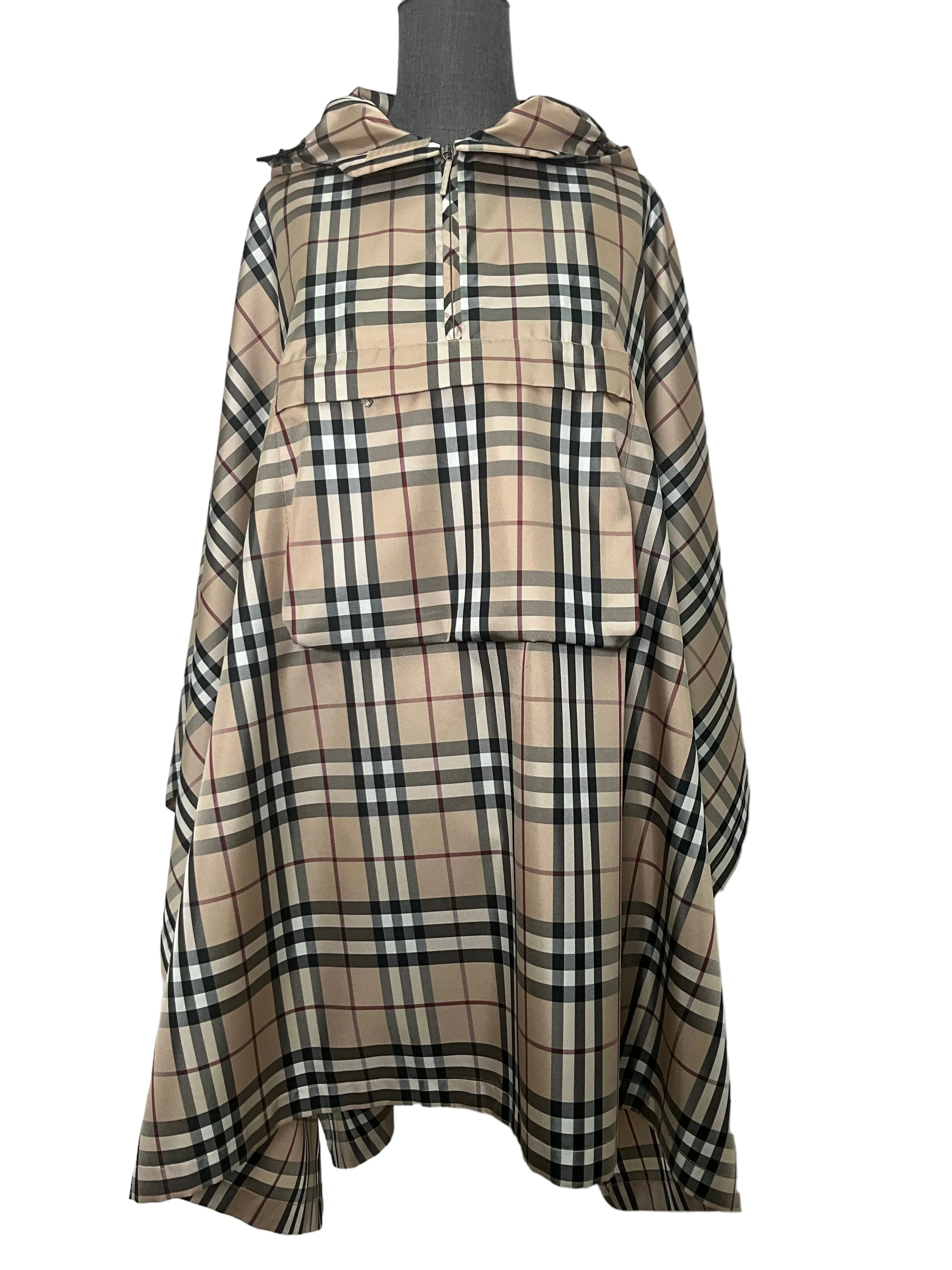 Burberry Nova Check Hooded Poncho