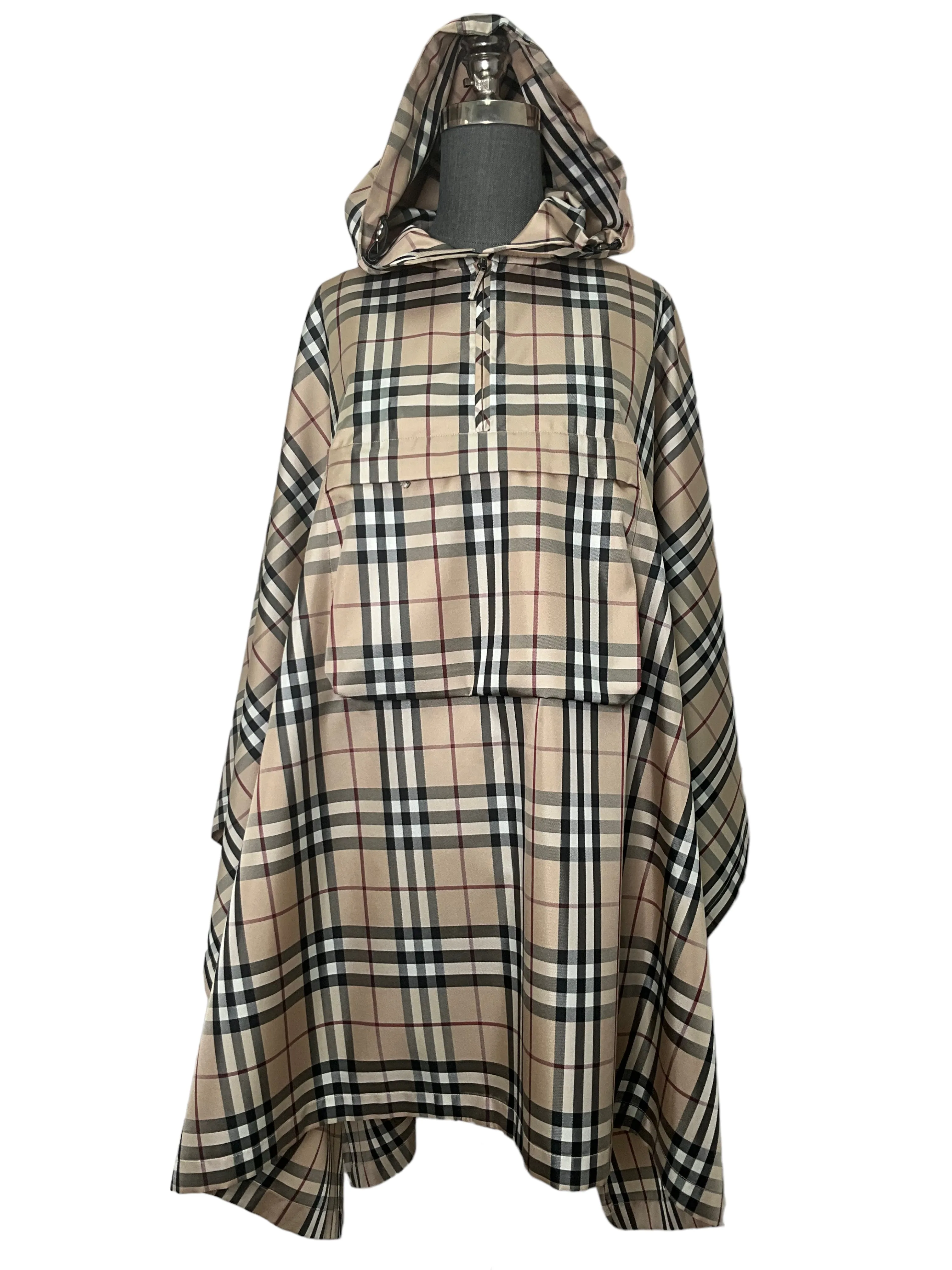 Burberry Nova Check Hooded Poncho