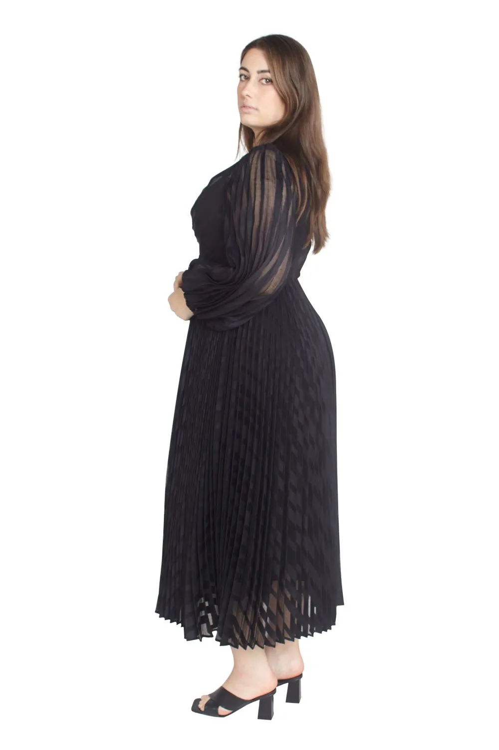 Burnout Sunray Midi Dress