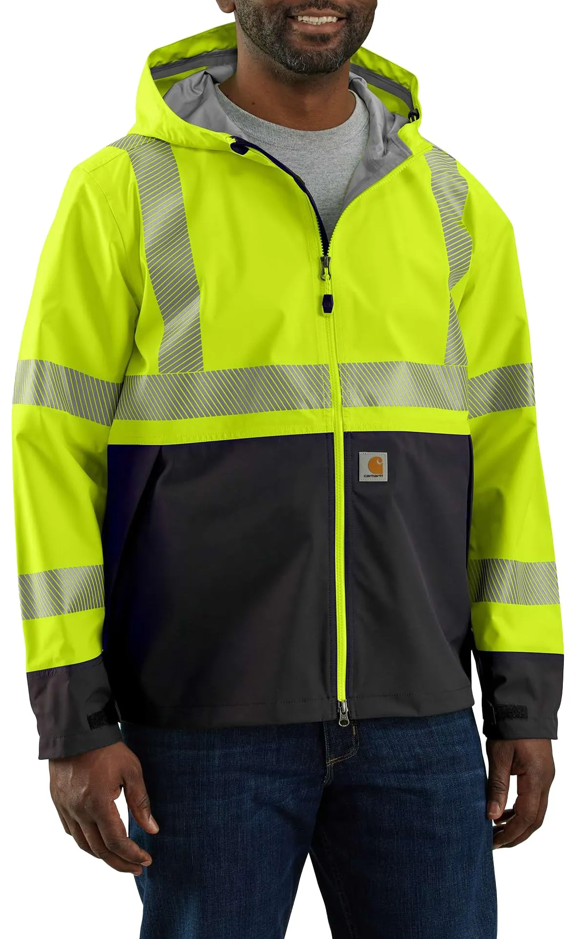 Carhartt 106693 Men's High-Visibility Storm Defender Loose Fit Lightweight Class 3 Jacket