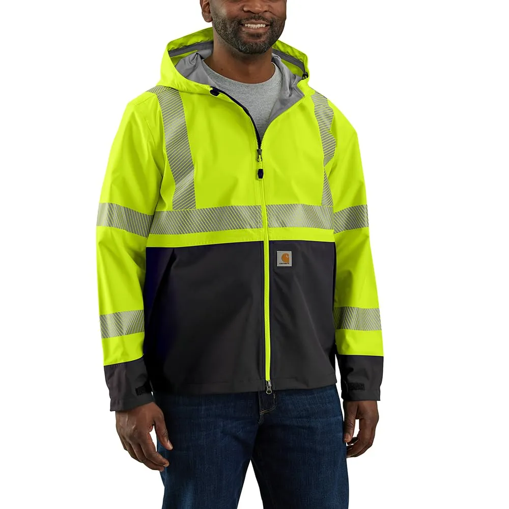 Carhartt 106693 Men's High-Visibility Storm Defender Loose Fit Lightweight Class 3 Jacket