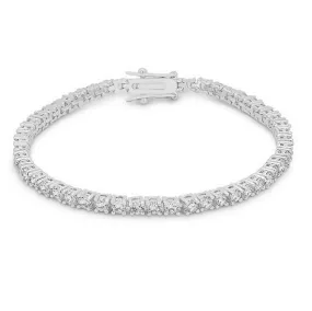 Cassidy Round CZ Silver Tennis Bracelet – 7in | 10ct