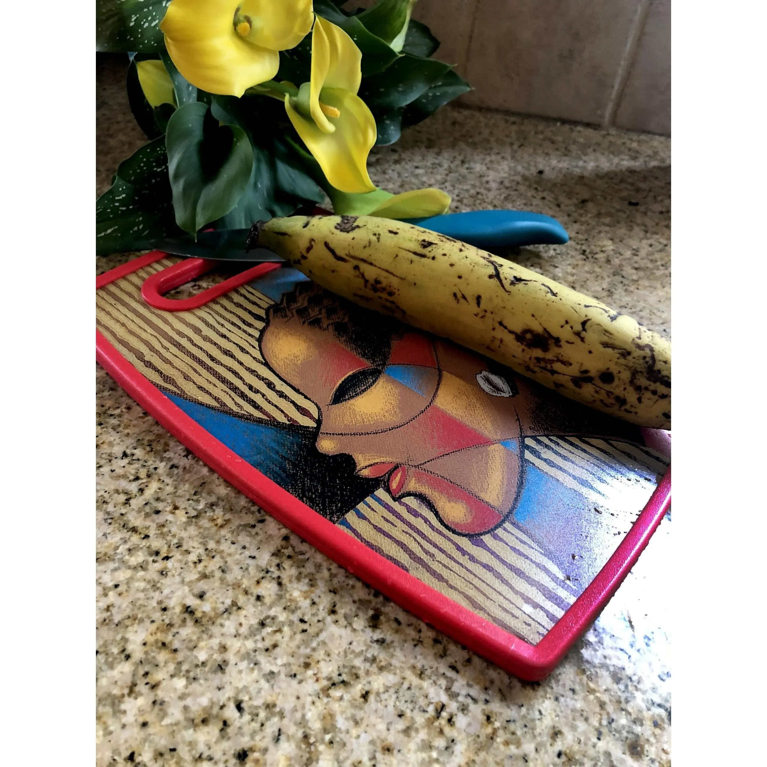 Composite of a Woman Cutting Board Set