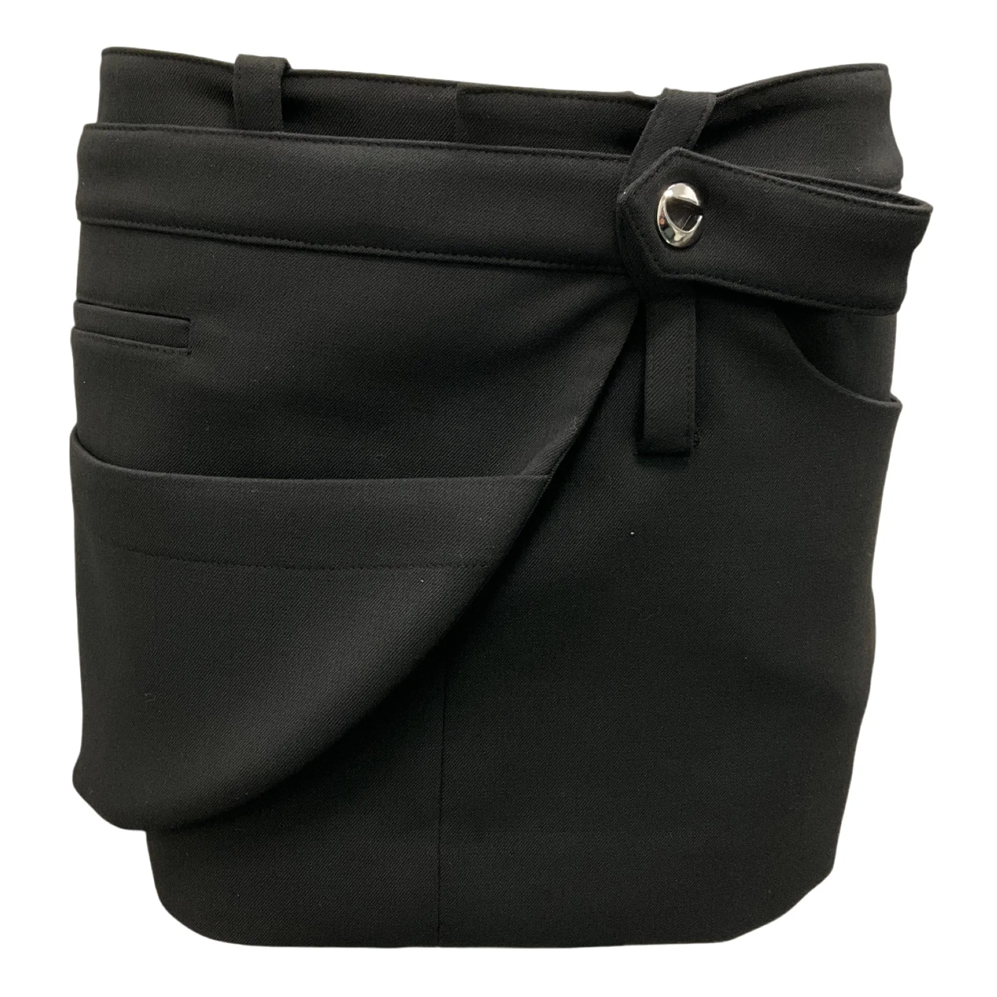 Coperni Black Strap Detail Utilitarian Mini Skirt