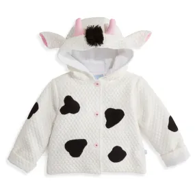 Cow Animal Coat -- Ivory Quilted