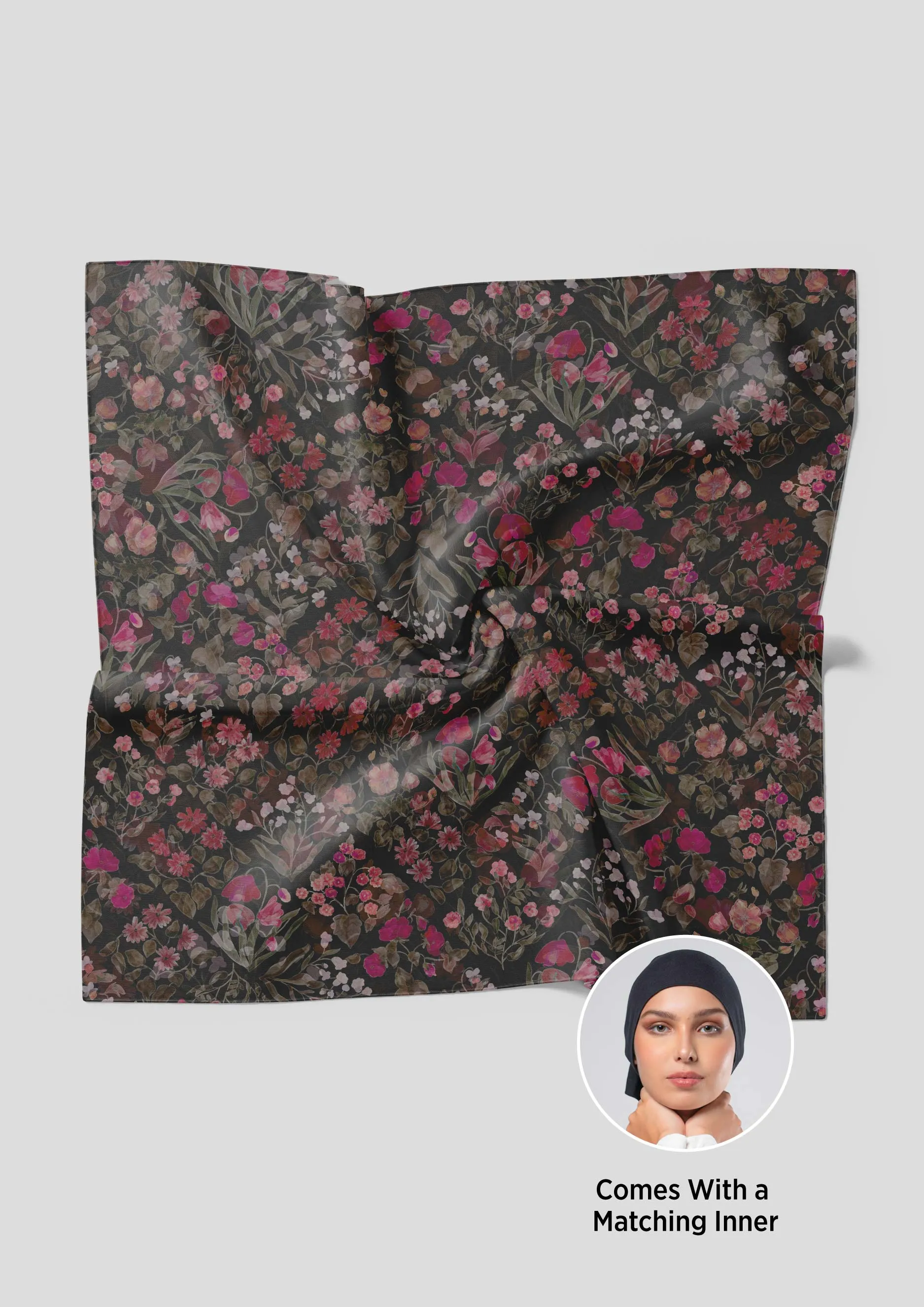 Dark Petunia - Shawl With Inner