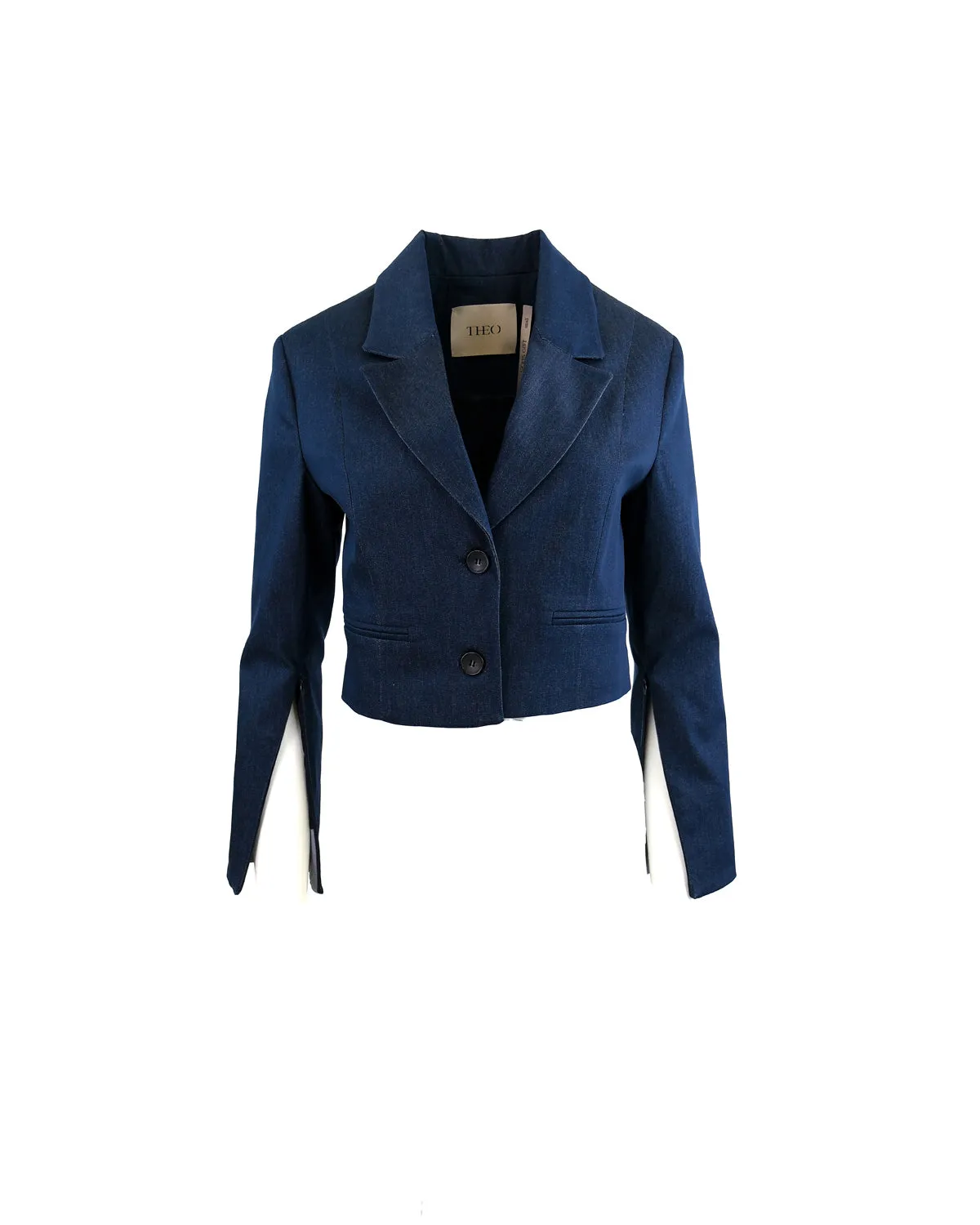 Demeter Cropped Denim Blazer