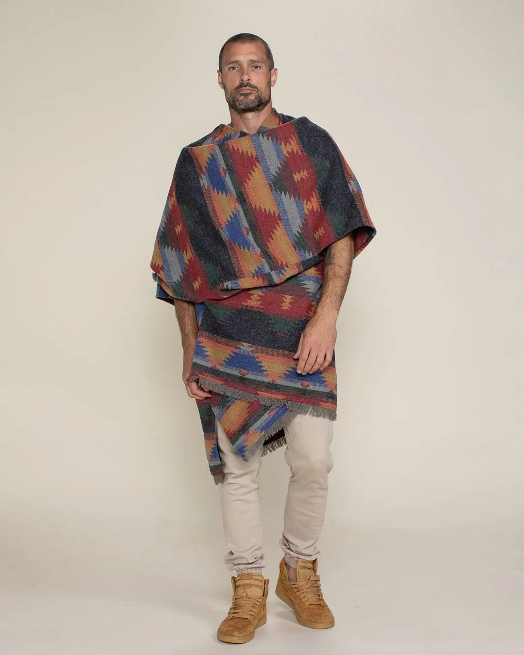 Dire Wolf Fabric Poncho | Men's