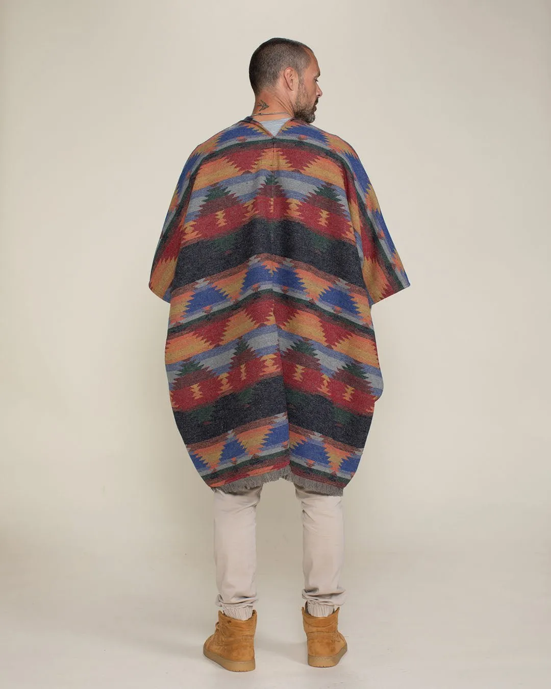 Dire Wolf Fabric Poncho | Men's