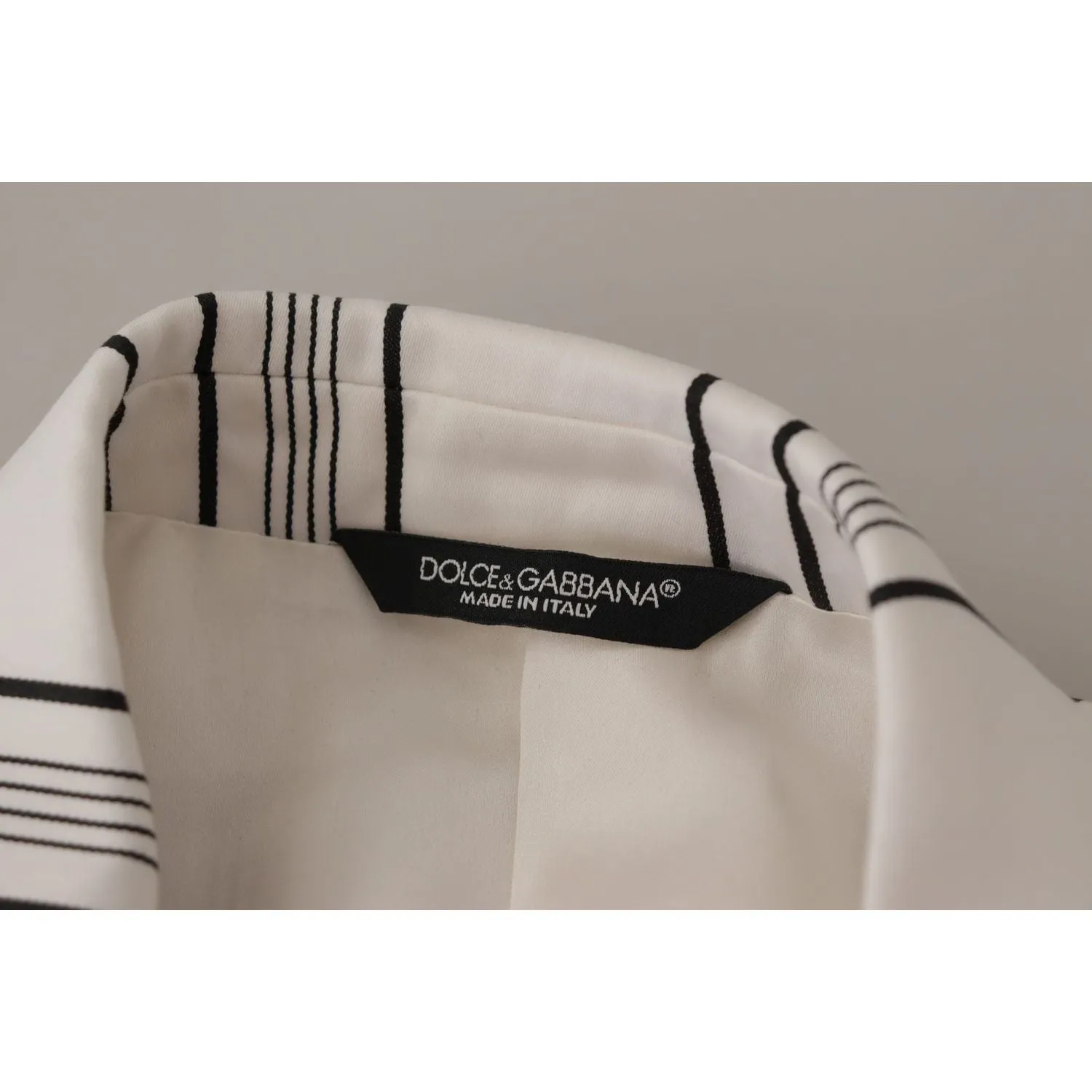 Dolce & Gabbana Elegant Striped Cotton Blend Blazer