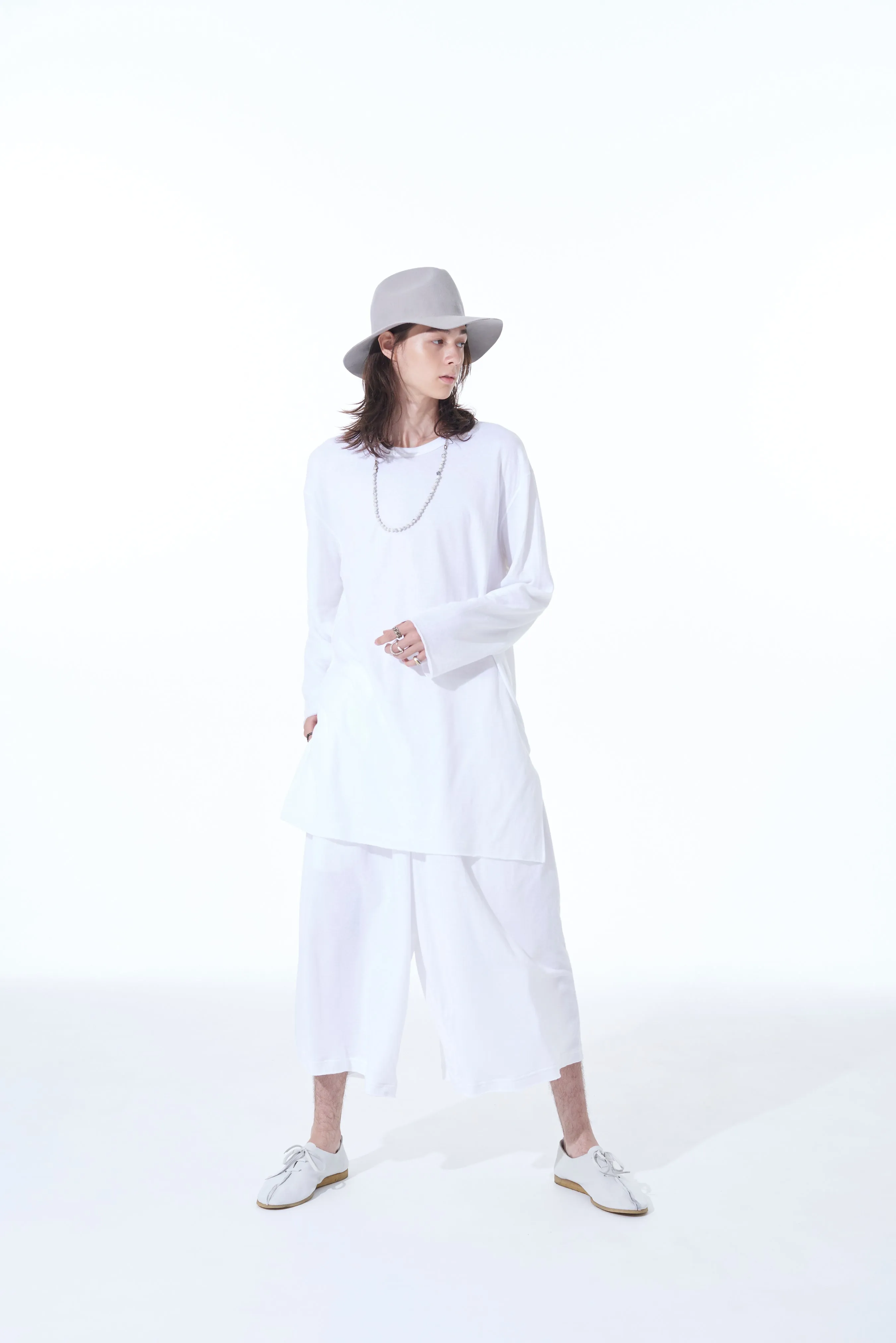 DOUBLE-FACE COTTON JERSEY CULOTTE PANTS