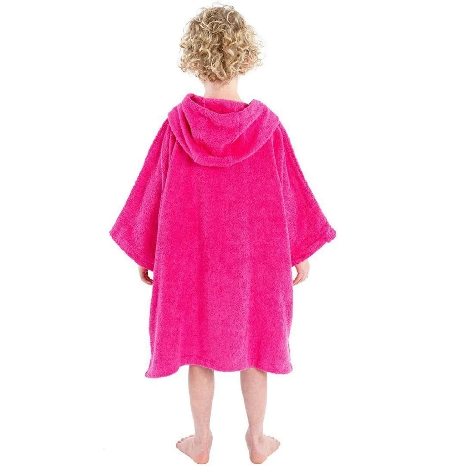 Dryrobe Youth Kids Organic Cotton Short Sleeve Towel Robe - Pink