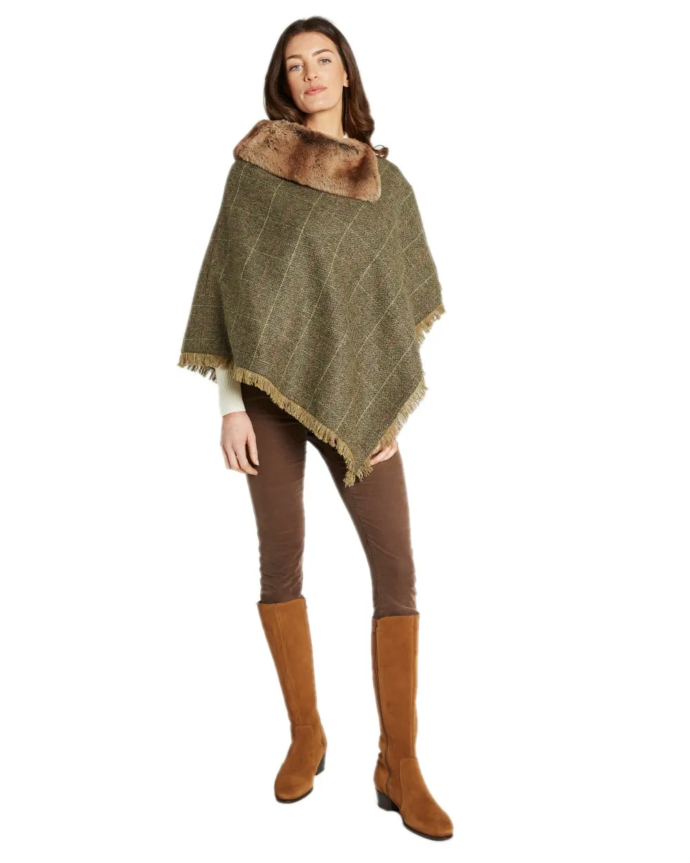 Dubarry Womens Silverfir Tweed Poncho