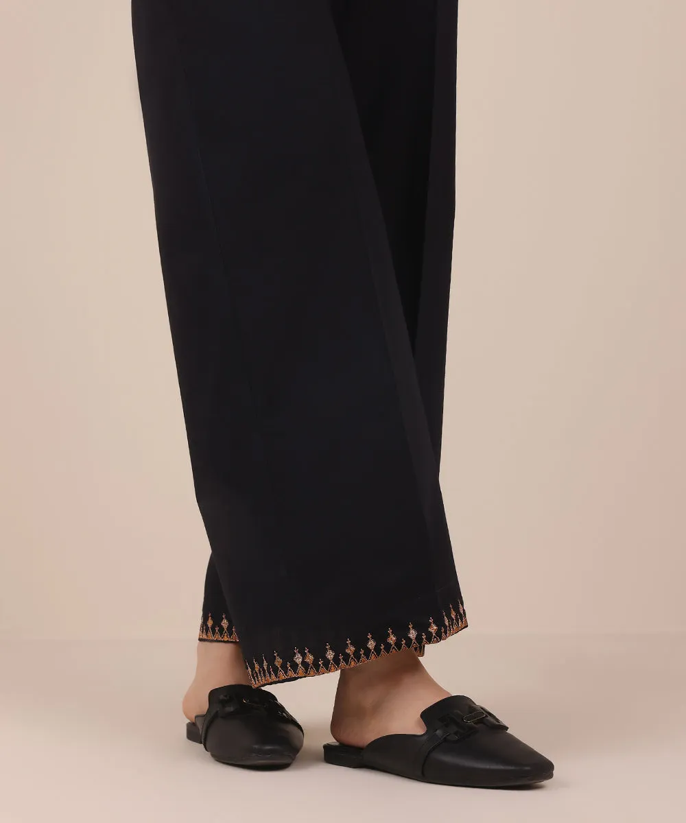 Embroidered Dobby Culottes