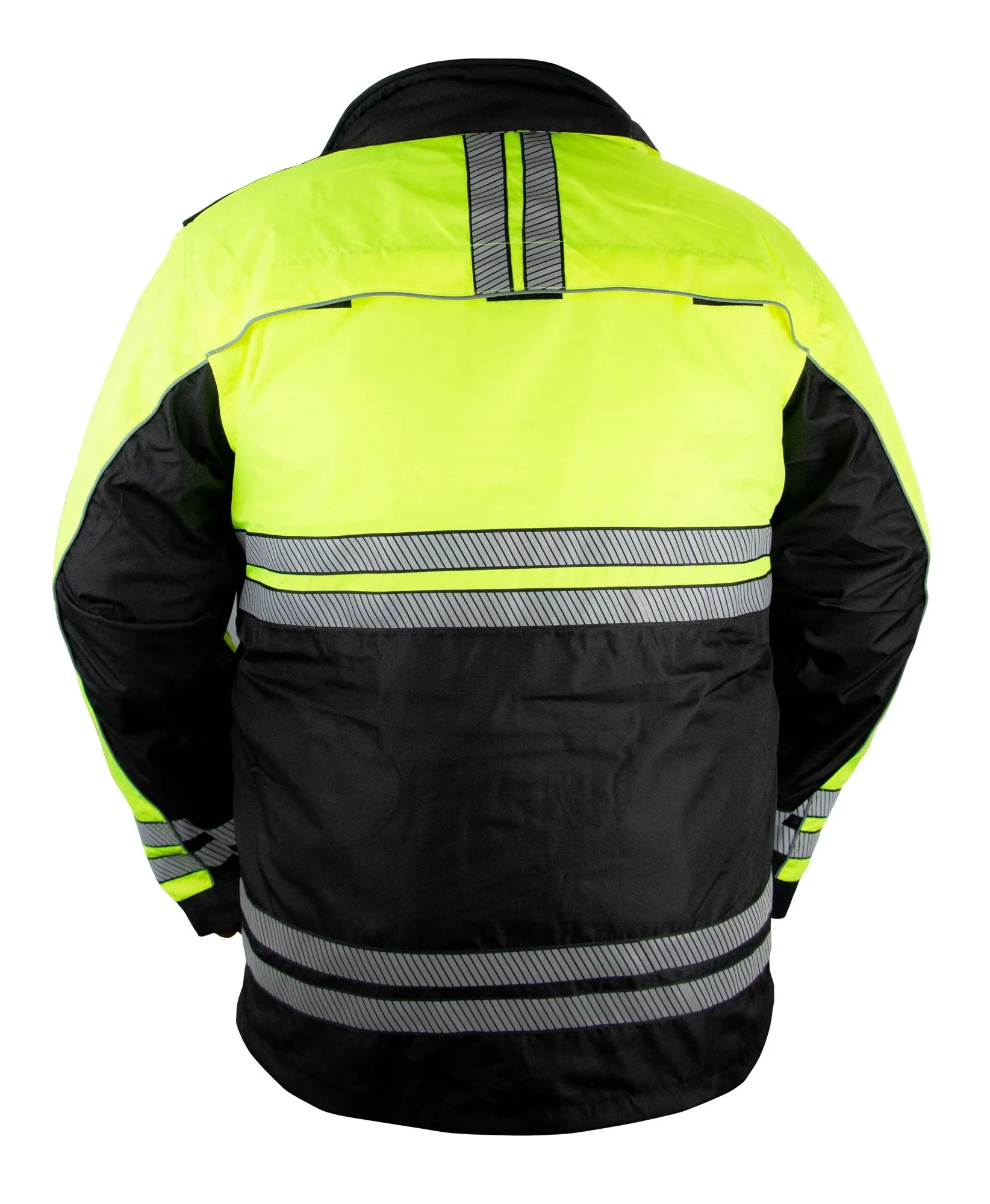 First Class High Visibility Waterproof Parkas with Reflective Striping