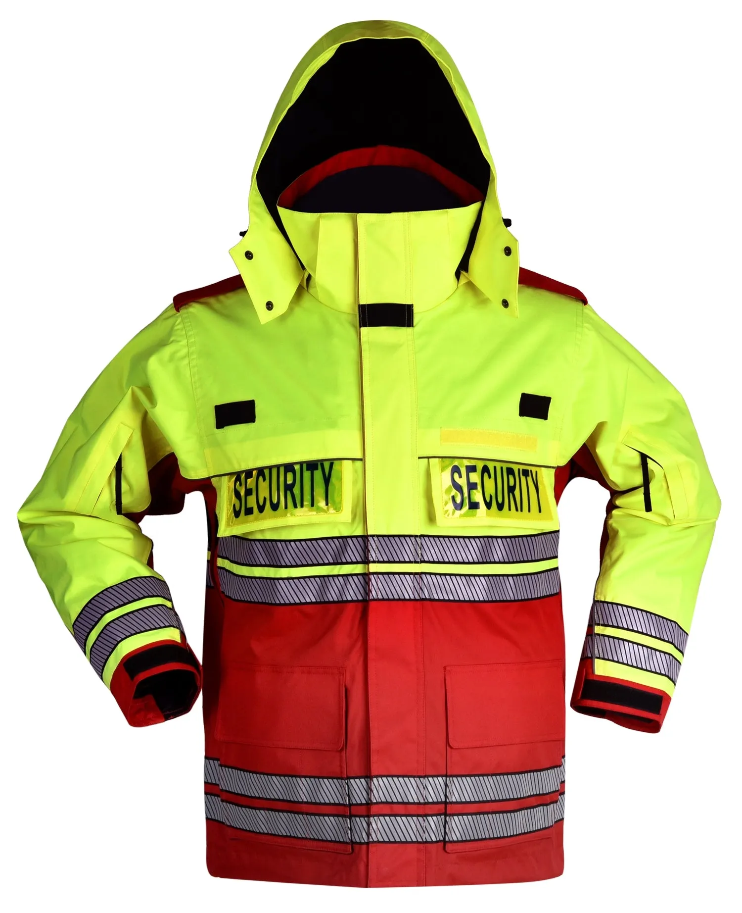 First Class High Visibility Waterproof Parkas with Reflective Striping