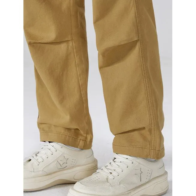 Flap Pocket Wide Leg Straight Leg Casual Loose Fit Cargo Pants