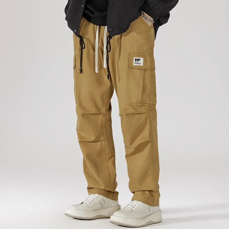 Flap Pocket Wide Leg Straight Leg Casual Loose Fit Cargo Pants