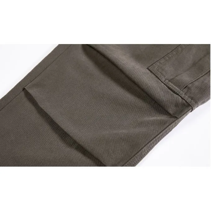 Flap Pocket Wide Leg Straight Leg Casual Loose Fit Cargo Pants