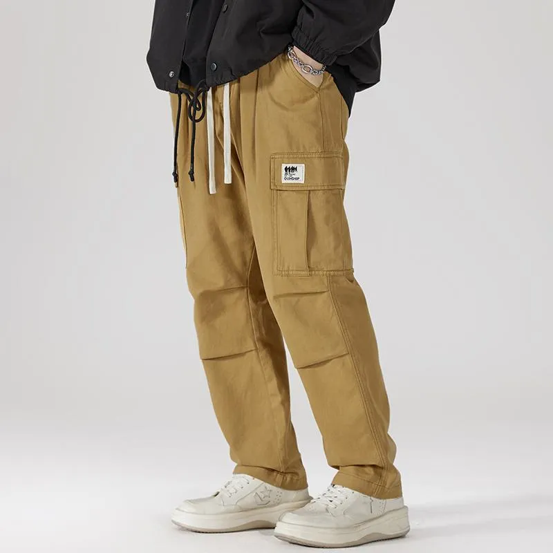 Flap Pocket Wide Leg Straight Leg Casual Loose Fit Cargo Pants