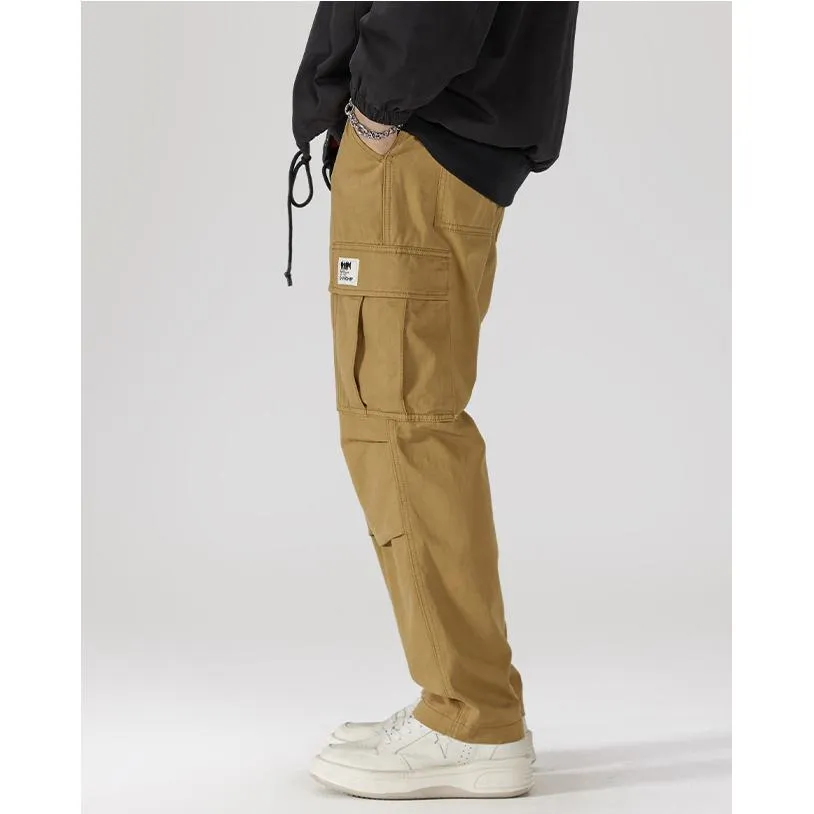 Flap Pocket Wide Leg Straight Leg Casual Loose Fit Cargo Pants