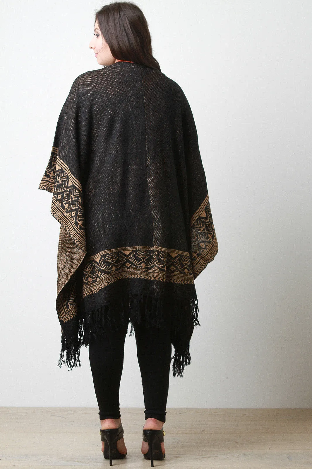 Fringe Poncho Cardigan