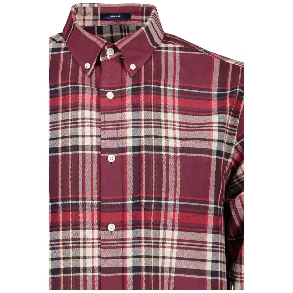 Gant Red Cotton Men Shirt