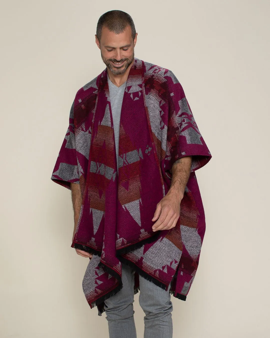 Grey Fox Fabric Poncho | Men's