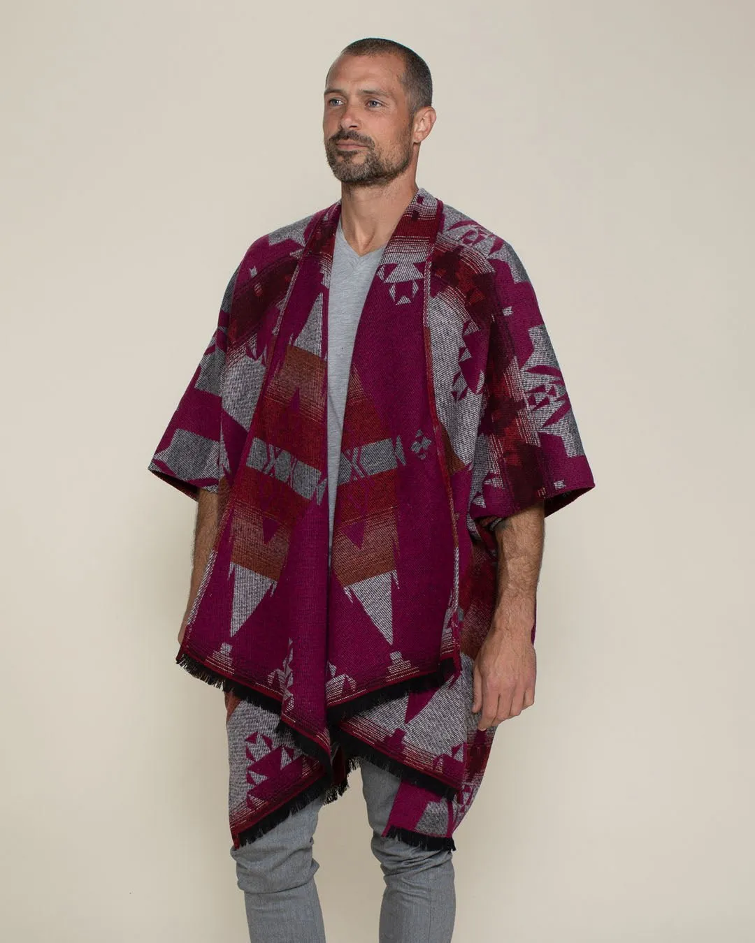 Grey Fox Fabric Poncho | Men's