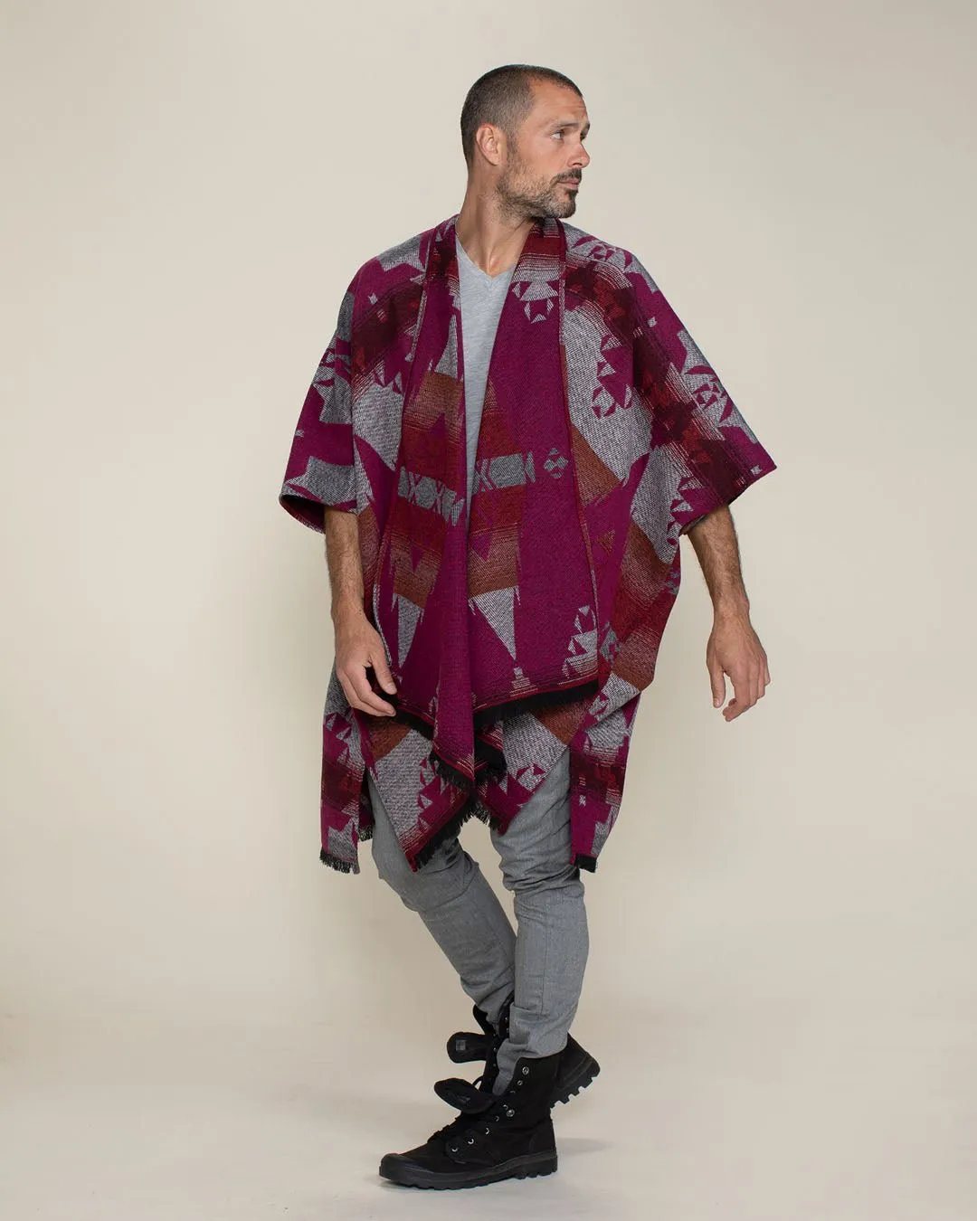 Grey Fox Fabric Poncho | Men's