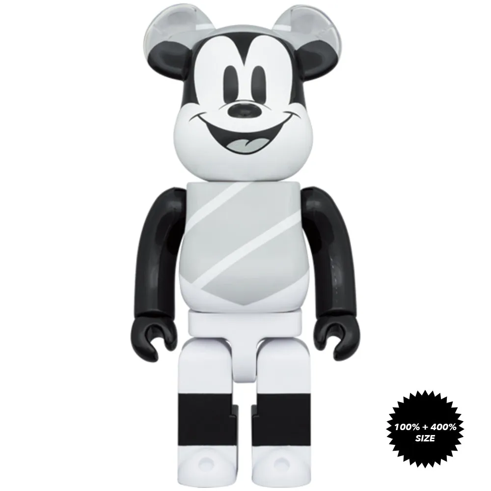 Hat and Poncho Mickey 100%   400% Bearbrick Set by Medicom Toy