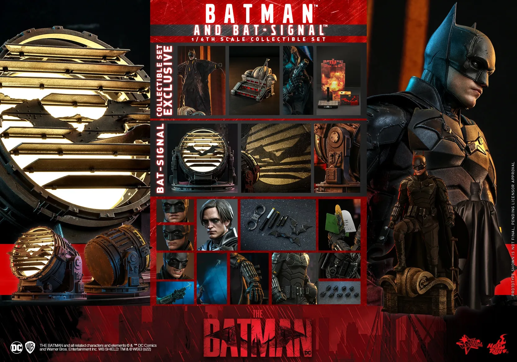 Hot Toys - MMS641 - The Batman - 1/6th scale Batman and Bat-Signal Collectible Set