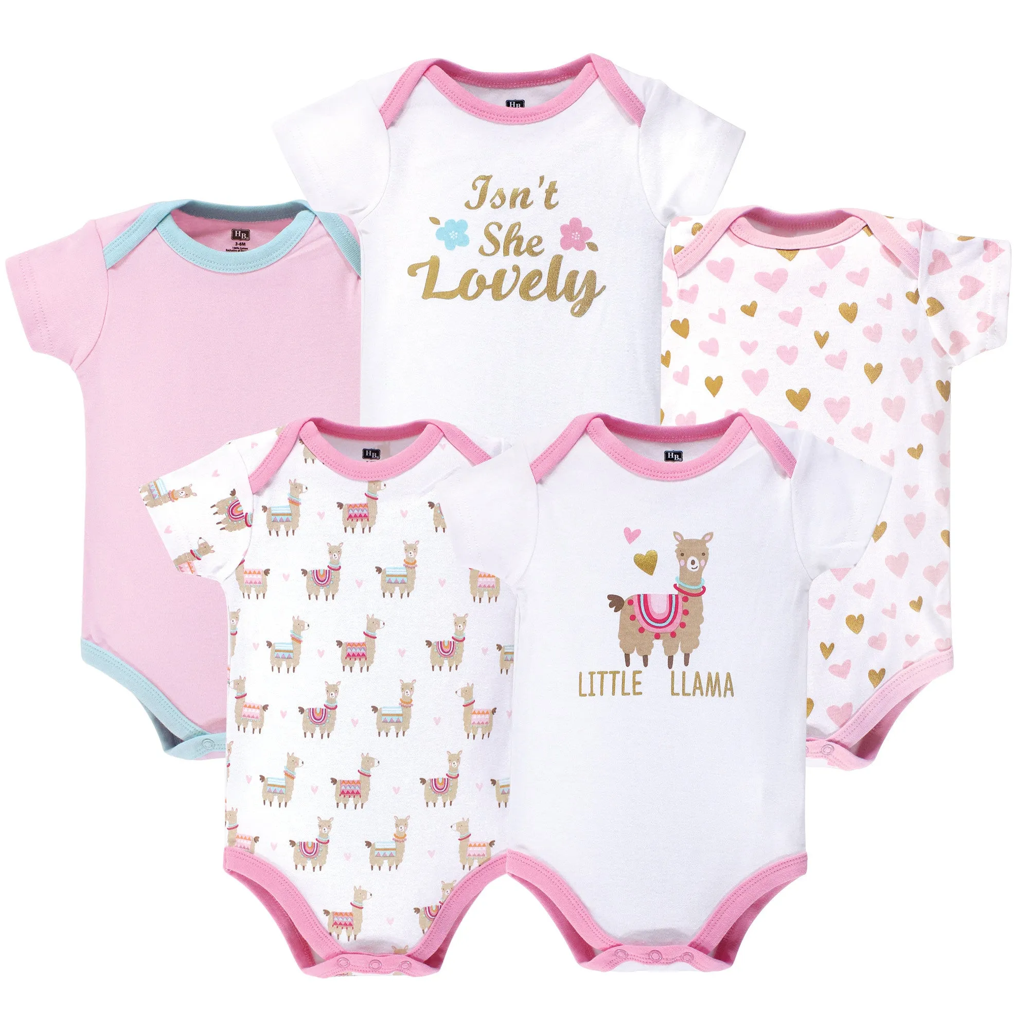 Hudson Baby Cotton Bodysuits, Little Llama