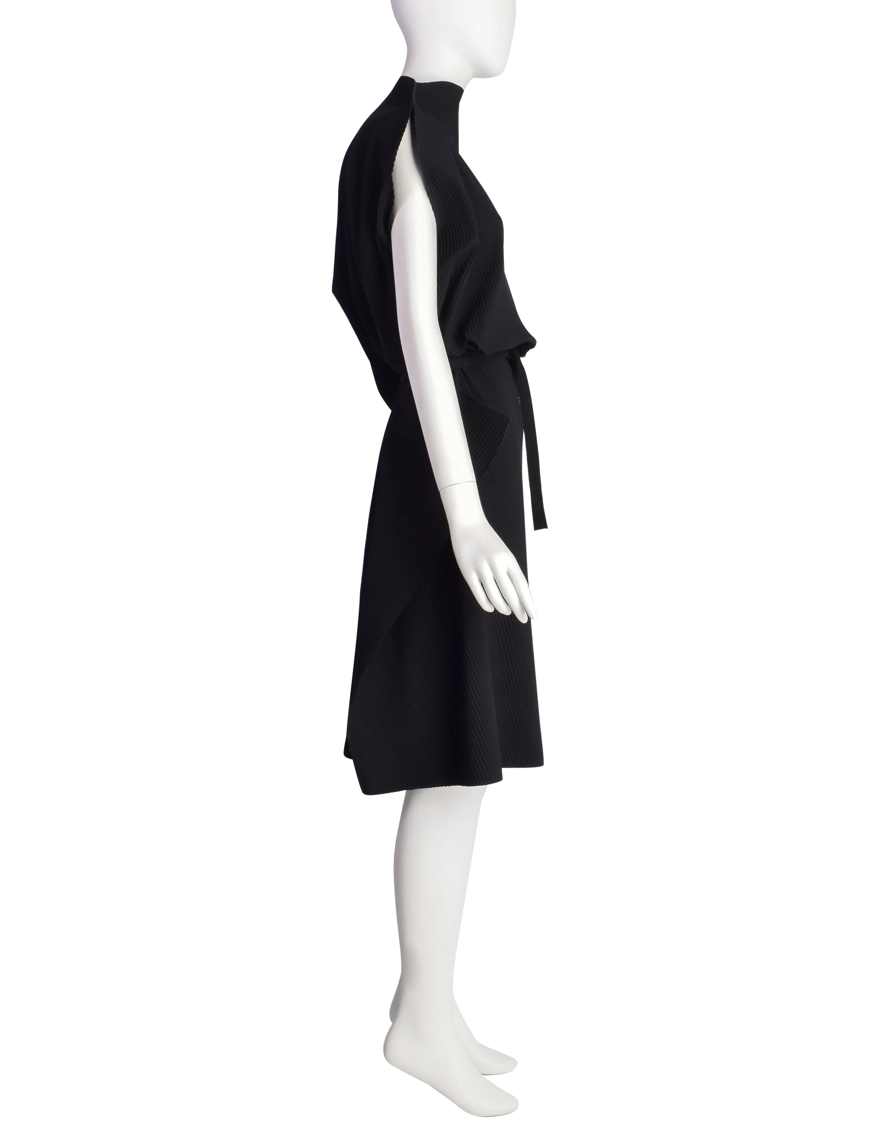 Issey Miyake ME APOC Vintage Shapeshifting Black Pleated Bubble Dress