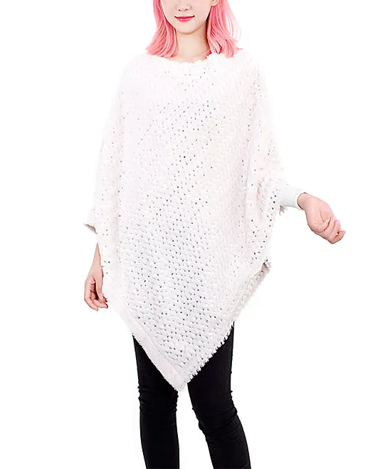 JC088201 Sequin Plush Poncho